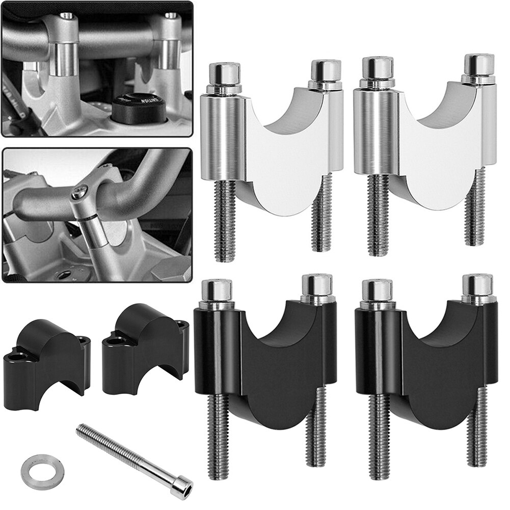 Motorcycle 7/8 Handlebar Risers Bar Kit Mount Clamp 30MM Height for ATV Dirt Bike Honda For BMW R1200gs
